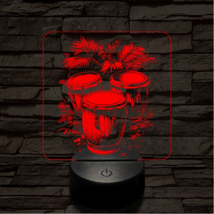 Konga móka 7 színű valósághű 3D led lámpa