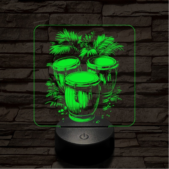 Konga móka 7 színű valósághű 3D led lámpa