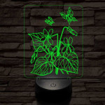 Ibolya  7 színű 3D led lámpa