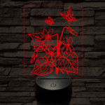 Ibolya  7 színű 3D led lámpa