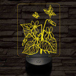 Ibolya  7 színű 3D led lámpa