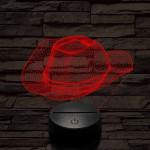 Cowboy kalap  7 színű 3D led lámpa