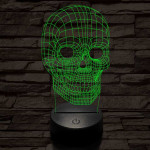 Koponya térhálós 7 színű 3D led lámpa