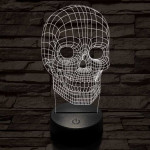 Koponya térhálós 7 színű 3D led lámpa