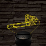 Láncfűrész 7 színű 3D led lámpa