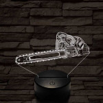 Láncfűrész 7 színű 3D led lámpa