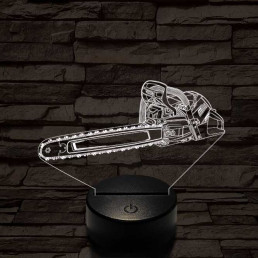 Láncfűrész 7 színű 3D led lámpa