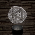 Nonfiguratív labda 7 színű 3D led lámpa