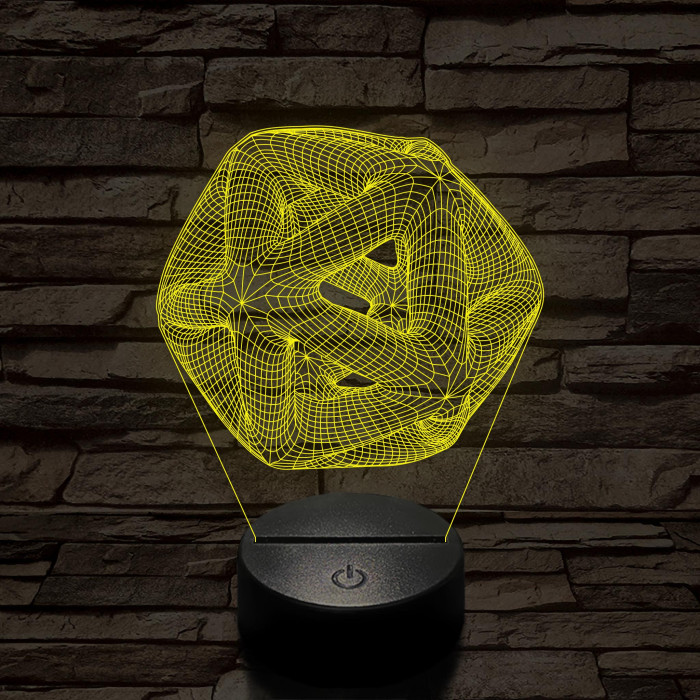 Nonfiguratív labda 7 színű 3D led lámpa