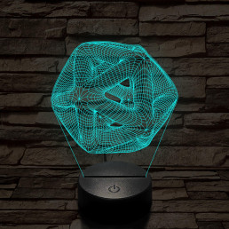 Nonfiguratív labda 7 színű 3D led lámpa