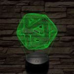 Nonfiguratív labda 7 színű 3D led lámpa