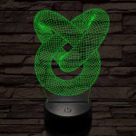 Végtelen hurok 7 színű 3D led lámpa