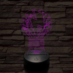 Villanykörte 7 színű 3D led lámpa