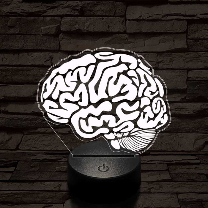 Agy 7 színű 3D led lámpa