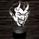 Ördög 7 színű 3D led lámpa