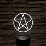 Pentagram 7 színű 3D led lámpa