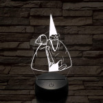 Tiny Green mall Wizard meme 7 színű 3D led lámpa