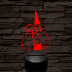 Tiny Green mall Wizard meme 7 színű 3D led lámpa