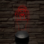 Skibidi Toilet meme 7 színű 3D led lámpa