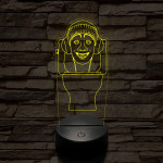 Skibidi Toilet meme 7 színű 3D led lámpa
