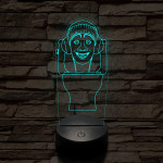 Skibidi Toilet meme 7 színű 3D led lámpa