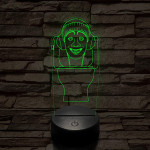 Skibidi Toilet meme 7 színű 3D led lámpa