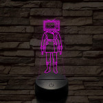 Skibidi Toilet TV hős nő meme 7 színű 3D led lámpa