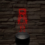 Skibidi Toilet TV hős nő meme 7 színű 3D led lámpa