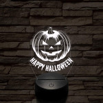 Halloween tökfej 7 színű  3D led lámpa