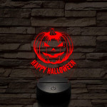 Halloween tökfej 7 színű  3D led lámpa