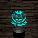 Halloween tökfej 7 színű  3D led lámpa