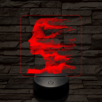 A tenger arca 7 színű valósághű 3D led lámpa