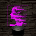 A tenger arca 7 színű valósághű 3D led lámpa