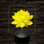 Lótuszvirág ragyog 7 színű valósághű 3D led lámpa
