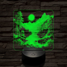 Nyugalom völgy 7 színű valósághű 3D led lámpa
