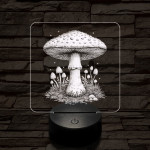 Gombatelep 7 színű valósághű 3D led lámpa