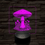 Gombatelep 7 színű valósághű 3D led lámpa