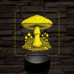 Gombatelep 7 színű valósághű 3D led lámpa