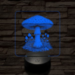 Gombatelep 7 színű valósághű 3D led lámpa