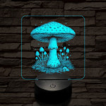 Gombatelep 7 színű valósághű 3D led lámpa