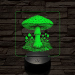 Gombatelep 7 színű valósághű 3D led lámpa