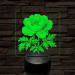 Szellőrózsa 7 színű valósághű 3D led lámpa