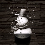 Kedves hóember 7 színű valósághű 3D led lámpa
