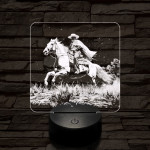 Éjjeli vágta 7 színű valósághű 3D led lámpa