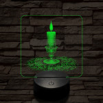 Gyertyaláng 7 színű valósághű 3D led lámpa
