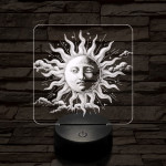 Napkorong tarot 7 színű valósághű 3D led lámpa