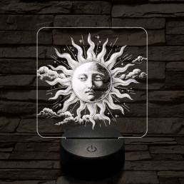 Napkorong tarot 7 színű valósághű 3D led lámpa