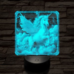 Pegazus tündöklése 7 színű valósághű 3D led lámpa