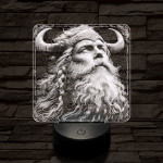 Viking vezér 7 színű valósághű 3D led lámpa