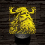 Viking vezér 7 színű valósághű 3D led lámpa